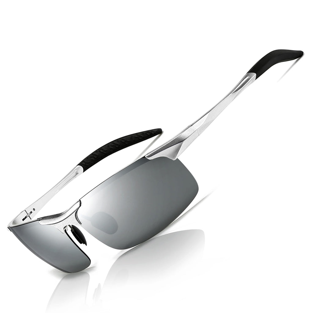 SUNGAIT Men's HD Polarized Sunglasses for Driving Fishing Cycling Running Metal Frame UV400 SGT177-YSY