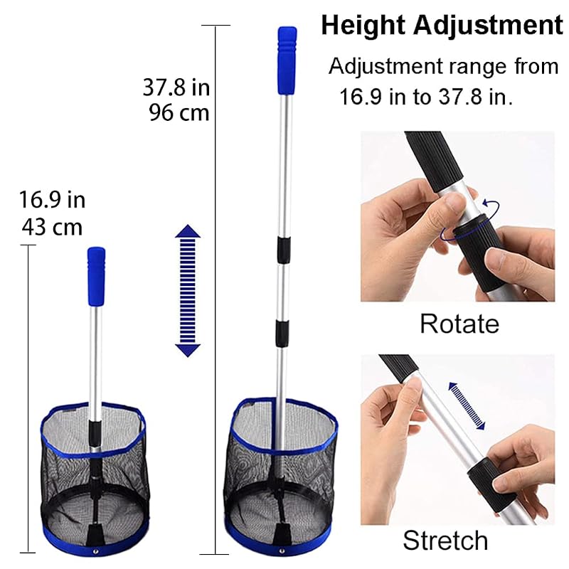 TNZMART Adjustable Ping Pong Ball Picker Type 2 – Portable Table Tennis Ball Collector