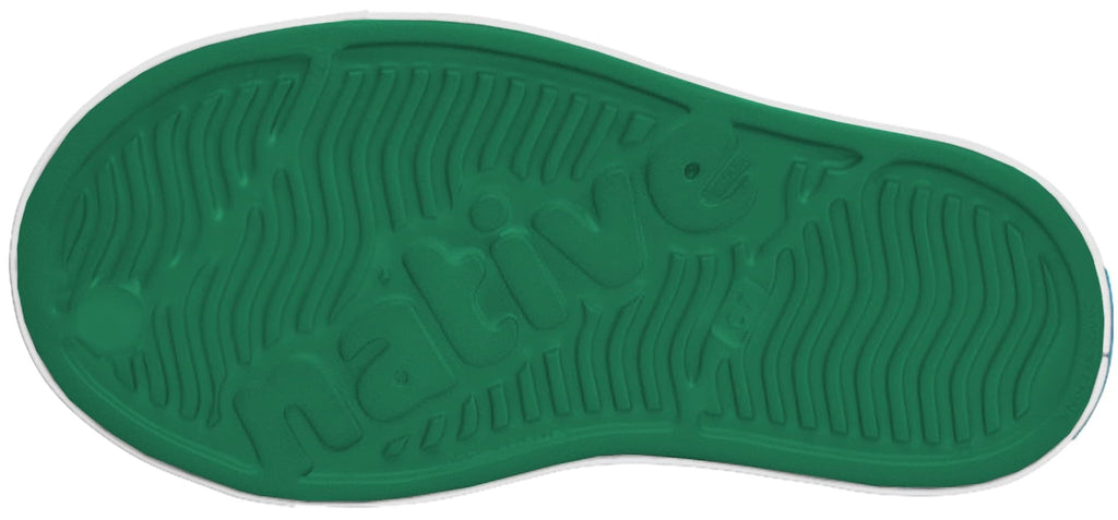 Native Shoes Unisex-Kids Jefferson Sneakers, Hunter Green/Shell White, 7 Toddler