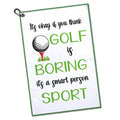 GEYGIE It's Okay If You Think Golf is Boring Microfiber Printed Towel, Funny Golf Towel Gifts for Men Women Dad Mom Aunt Sister Friend Golfer, Golf Bag Accessory Golfer Gifts for Men Women Husband