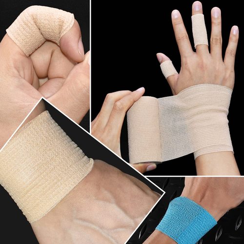 12/24/48/72pcs Self Adhesive Bandage Wraps, 2in 5 Yards, Multicolor (3 Inch, 24 Pack Multicolor)