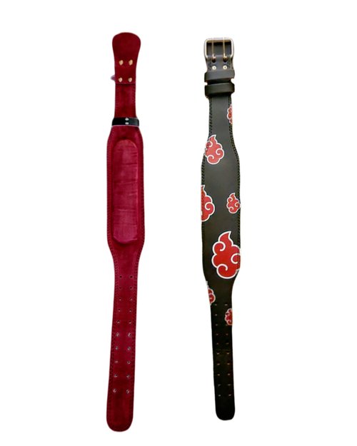 Red Cloud Anime Weight Lifting Belt - Heavy Duty Powerlifting Belt for Deadlifts & Squats (Medium)