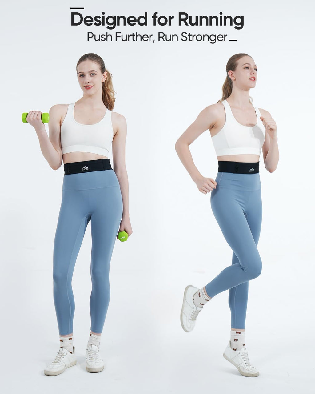 Zelvot Running Belt - Adjustable Fanny Pack with 355ml Water Bottle & Phone Holder | Waterproof for Jogging, Hiking, Marathon (Black, Medium)