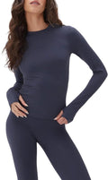 Lviefent Women's Long Sleeve Workout Shirt - Athletic Yoga Tee with Thumb Holes for Gym & Running