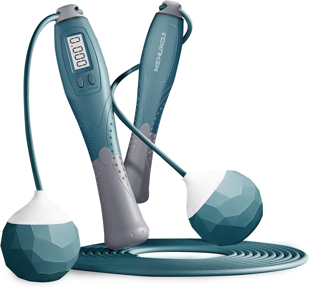 Skiennix Jump Rope With Counter - Cordless Ropeless Skipping for Fitness - Digital Handle for All Ages