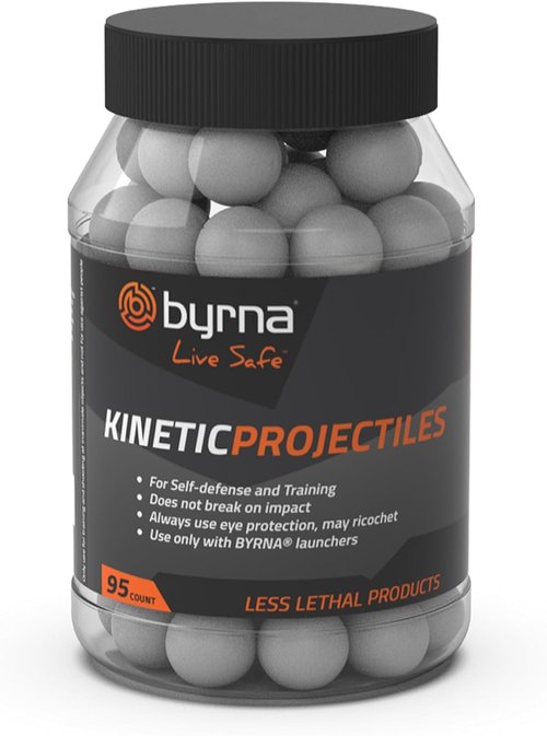 Byrna Kinetic Projectiles - Reusable Hard Plastic Rounds for Training & Self Defense | 0.68 Caliber (95 Count)