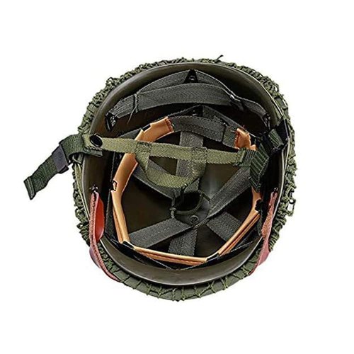 WW2 Helmet US Army M1 Replica with Net/Canvas Chin Strap DIY Painting