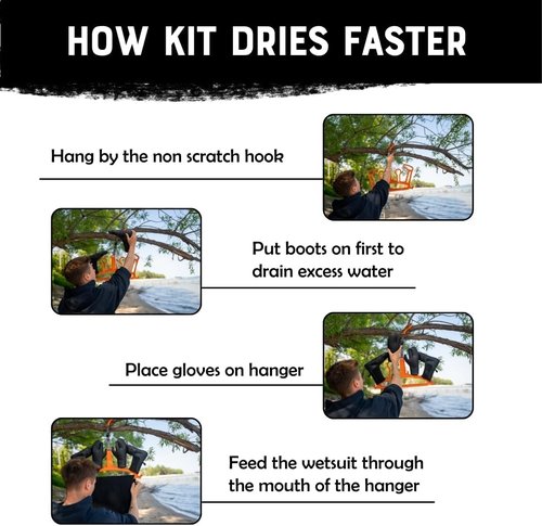 C-Monsta Wetsuit Hanger - Quick Drying Heavy Duty Design for Wetsuits, Gloves & Boots | V2 Grey