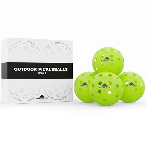 Northwest Coast Outdoor Pickleball - 2 Packs of 4 (8 Balls with Bag)