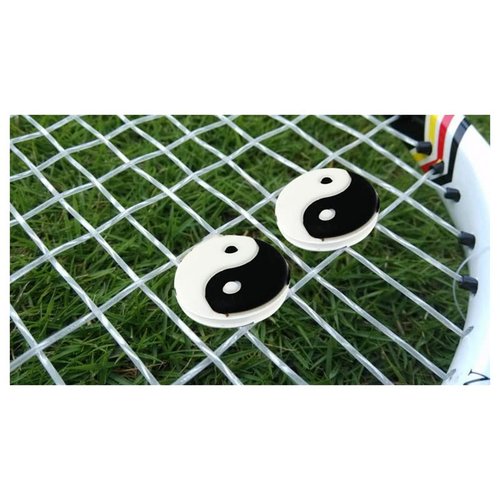 RLECS 6PCS Yin and Yang Tennis Racquet Dampener Vibration Dampener Suit for The Tennis Players More Professional (Black White)