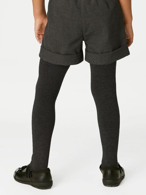 COTTON DAY Kids Girls School Dress - Stylish Cotton Tights in Black, White, Navy & Burgundy