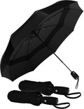 REPEL Windproof Travel Umbrella - Compact Design Withstands Winds Up to 85MPH | Durable Auto Folding Umbrella for Rain & Sun