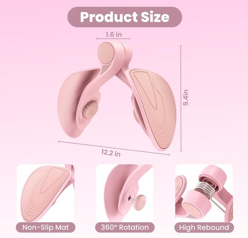 1. Thigh Exerciser Kegel Trainer for Women & Men, Pelvic Floor Muscle Device, Postpartum Rehab, Inner Thigh Toner, Hip Trimmer Workout Equipment