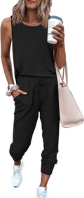 PRETTYGARDEN Women's Casual Two-Piece Outfit Set - Sleeveless Lounge Wear for Spring Travel