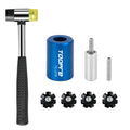 Mimoke Bike Bicycle Fork Star Nut Setting Installer Install Tool with 4 Free Star Nuts include Rubber hammer (With Rubber hammer)