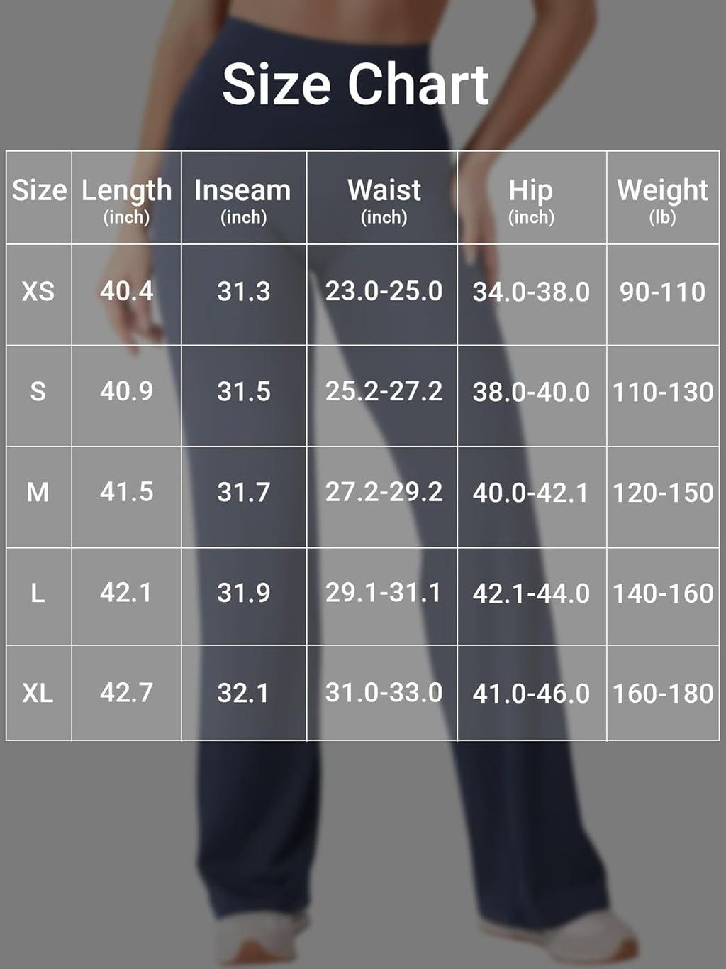 YEOREO High Waist Straight Leggings for Women - No Front Seam, Pockets, 29"/31.5" Sizes