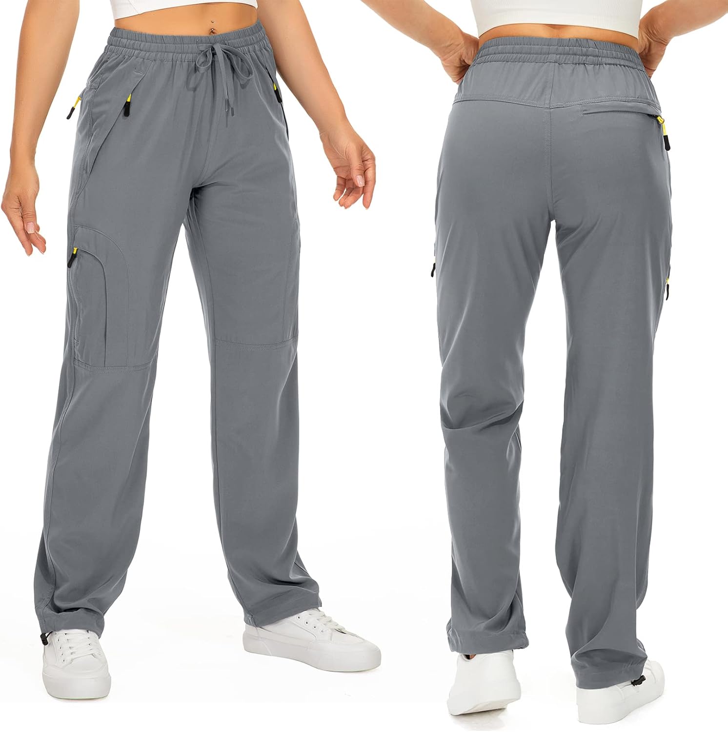 Skiennix Women's Hiking Pants - Quick-Dry, Lightweight, UPF 50 | Travel & Safari Cargo with Zipper Pockets