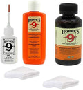 Hoppes 9 Gun Cleaning Kit - Precision Bore Cleaner & Lubricating Oil Refill | 40 Patches for .38, 9mm, .40, .44 & .45 Caliber