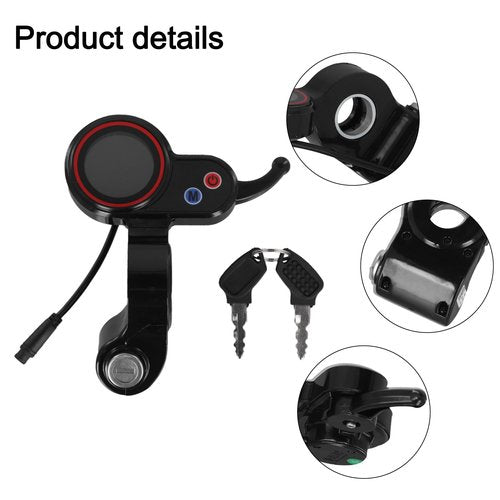 Electric Scooter LCD Display for H5 E-Scooter Thumb Throttle Speedometer, E-Bike Thumb Throttle Controller with LCD Display Panel Cycling Monitor Scooter Controller