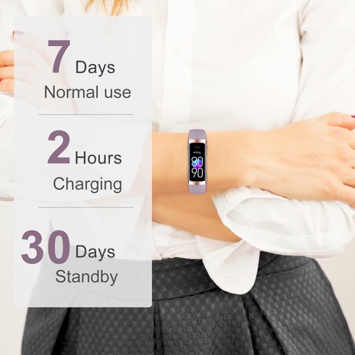Zeacool Fitness Tracker with 24/7 Heart Rate,Blood Oxygen Blood Pressure Sleep Monitor, Activity Trackers 5 ATM Waterproof,Step Calorie Counter Pedometer Health Smart Watch for Women Men Dusty Purple