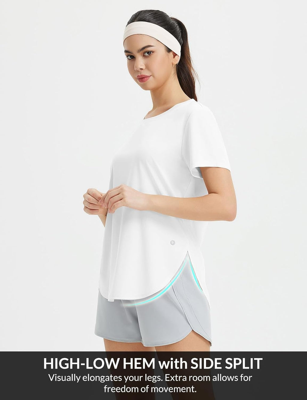 Baleaf Women's Athletic Running Shirts - Quick Dry Loose Fit Workout Tee | UPF 50+
