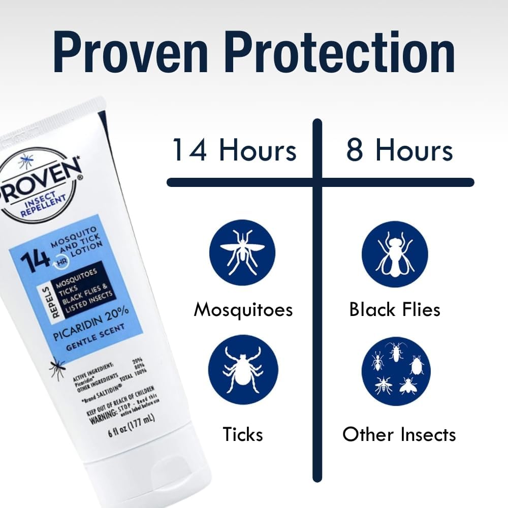 Skiennix Insect Repellent Lotion - DEET-Free Formula for 14-Hour Protection | 6 Ounce, Gentle Scent