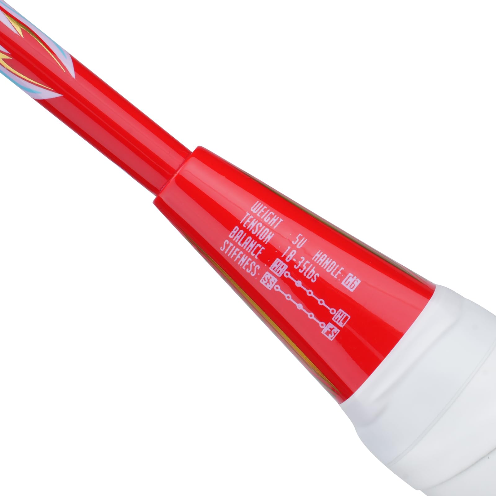 YODIMAN Single Professional Badminton Racket for Advanced Players - 50T Graphite Carbon Fiber with Aerodynamic Frame, Pre-Strung 26lbs, Ultra-Light 5U for Club & Tournament