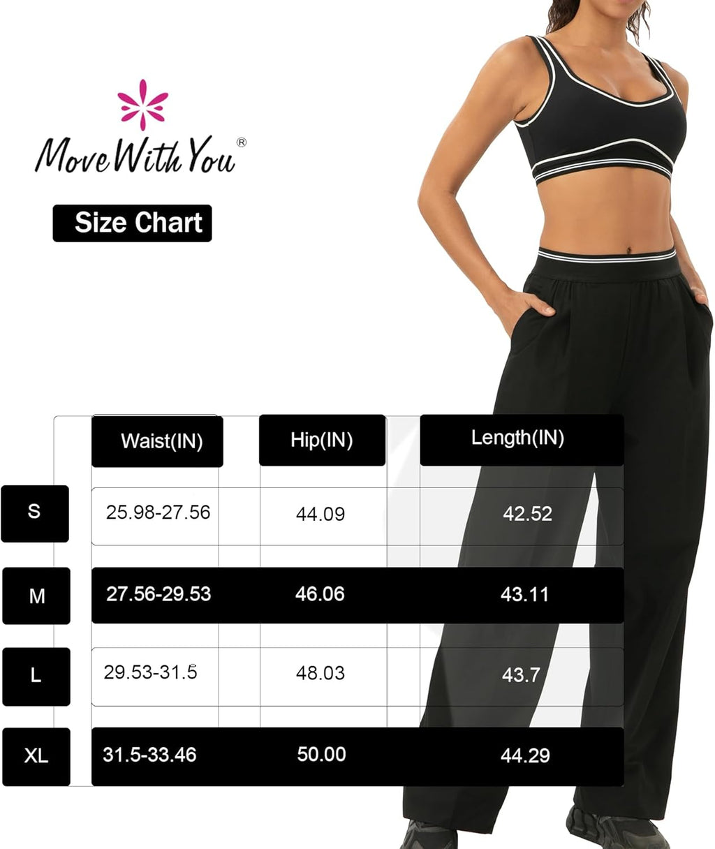 Skiennix Women's Athletic Track Pants - Wide Leg Stretch Lounge Jogging Sweatpants in Casual Style
