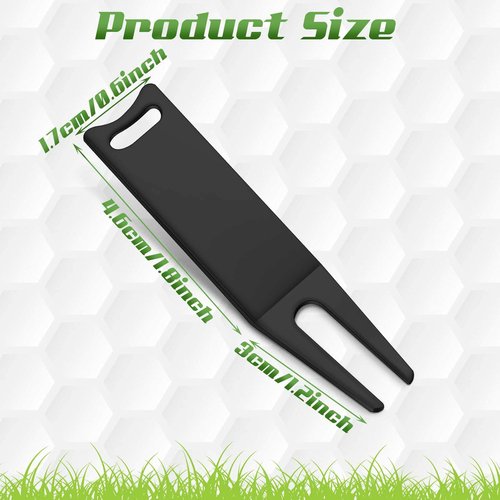 Sotiff 8 Pcs Metal Bending Golf Divot Repair Tool Portable Green Divot Fork Metal Golf Repair Tool Accessories Curved Spit for for Golfer Men Women Sports Lovers Fairway Repairing (Black)