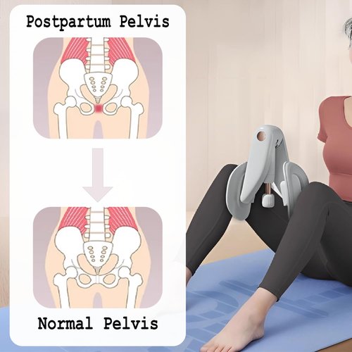 Inner Thigh & Pelvic Floor Trainer for Women – Adjustable Hip Toner with LED Counter, Multifuctional Full-Body Sculpting Kegel Exerciser for Home & Postpartum Strengthening (White)