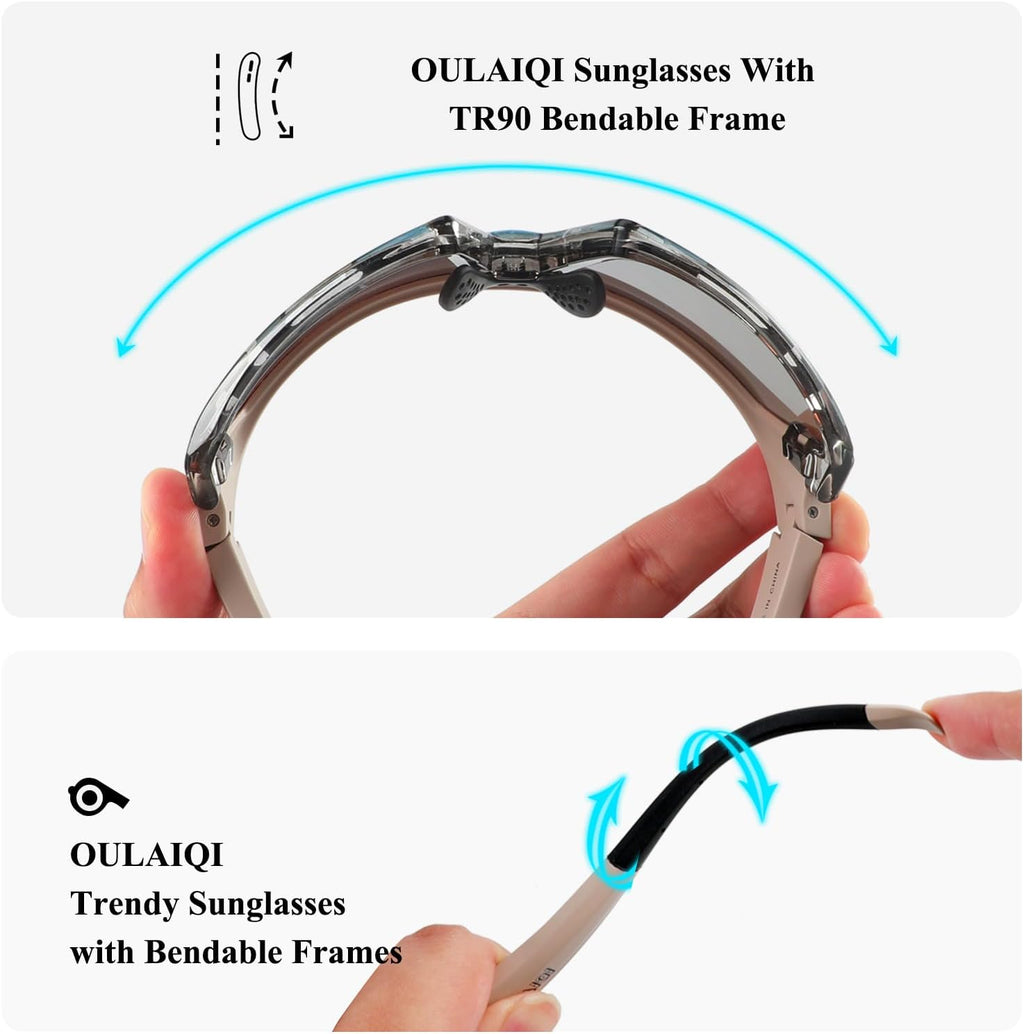 OULAIQI Cycling Glasses - UV400 Protection Sunglasses for Men & Women | Ideal for Sports & Outdoor Activities