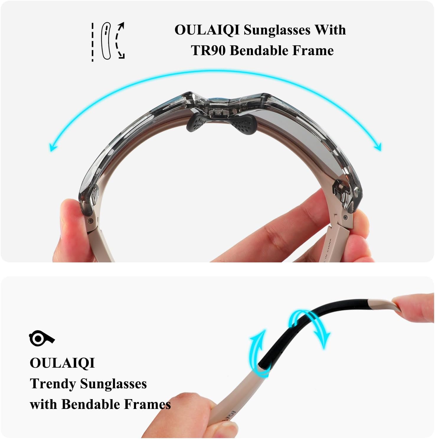 OULAIQI Cycling Glasses - UV400 Protection Sunglasses for Men & Women | Ideal for Sports & Outdoor Activities