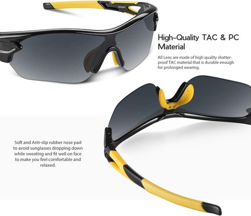 BEACOOL Polarized Sports Sunglasses - Versatile TAC Glasses for Men, Women & Youth | Ideal for Baseball, Cycling, Fishing & More