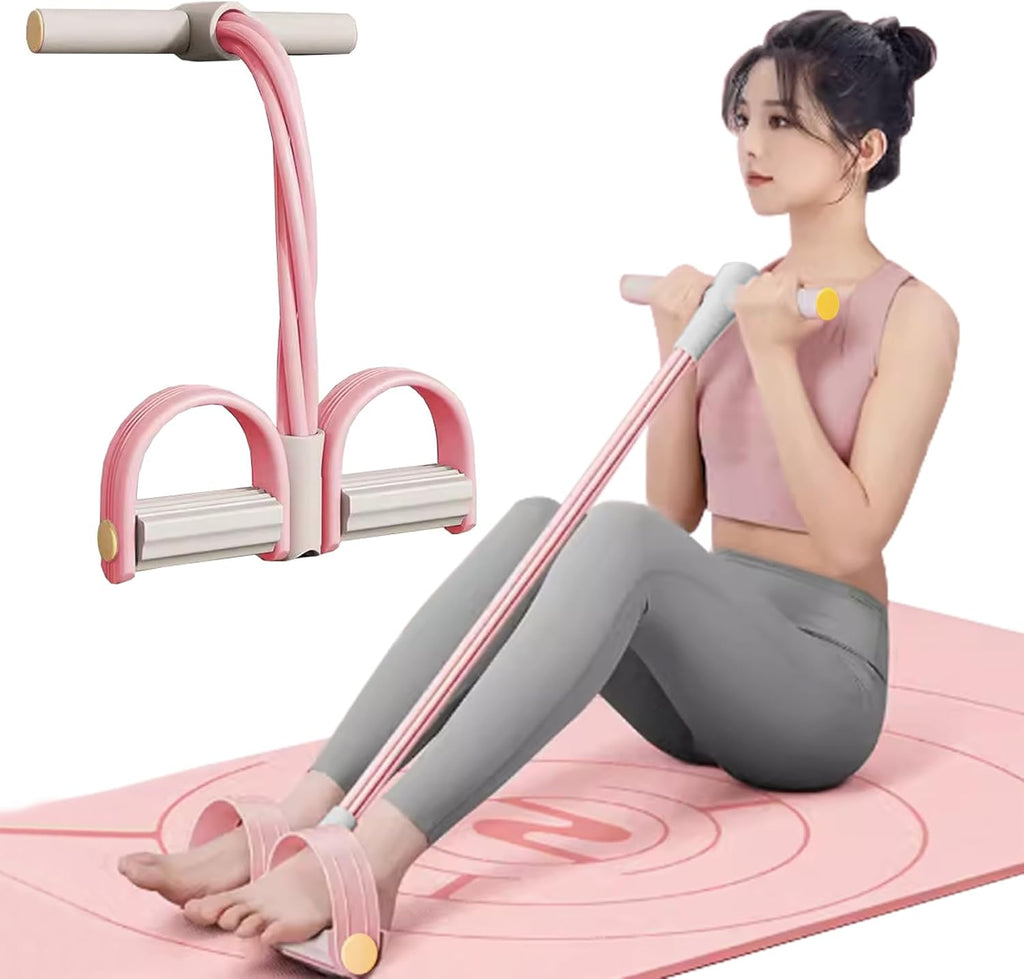Skiennix Resistance Band Foot Pedal - 6-Tube Elastic Exercise Bands for Women | Jump Fitness & Stretching