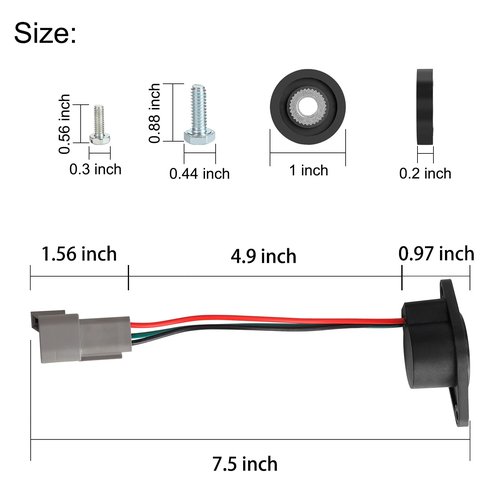 9.99WORLD MALL Golf Cart IQ Speed Sensor Deluxe Set Increased Stability & Speed for 48V Electric Golf Cart Club Car DS/Onward/Tempo/Precedent ADC