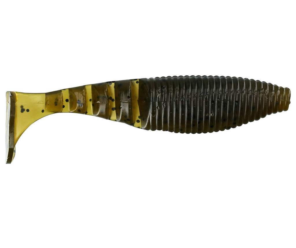 Gary Yamamoto 4" Kickin' ZAKO Green Pumpkin W/Black Flake (5 Pack),One Size,YAM-134P-05-297