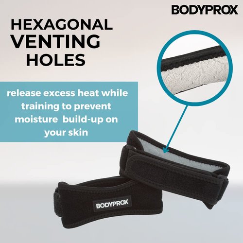 Bodyprox Knee Strap - Patella Tendon Support Brace for Pain Relief | 2-Pack for Sports & Activities