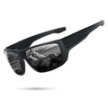 Polarized Sports Sunglasses for Men Women,Square Frame Cycling Fishing Wrap Around Sunglasses UV400 Protection Black