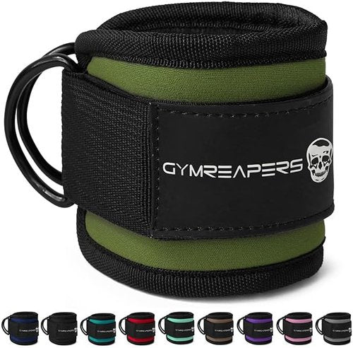 Gymreapers Ankle Straps - Adjustable Neoprene Leg Straps for Cable Machine Glute Workouts