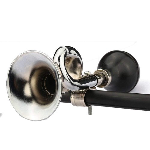 AUTUT 2 Pcs Bugle Horn Retro Clown Horn Kids Bike Horn Metal Air Horn with Squeeze Bulb for Bicycle, Golf Cart