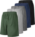 Liloak Men's Cotton Athletic Shorts - Multipack of 7 | Soft Casual Gym & Lounge Shorts with Pockets