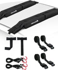 Abahub Soft Roof Rack Pads - Heavy Duty Universal Car Roof Rack System with Straps & Storage Bag | Ideal for Surfboards, Kayaks, Canoes