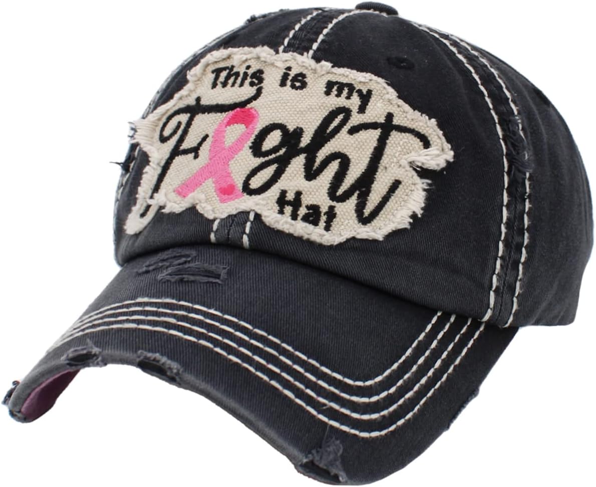 Regine Switzerland Pink Ribbon Baseball Cap - Adjustable Cotton Hat for Breast Cancer Awareness