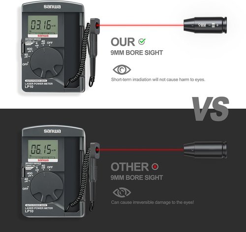 Feyachi Bore Sight Red Laser 9mm/223 5.56mm - Accurate Zeroing Tool with 3 Battery Sets