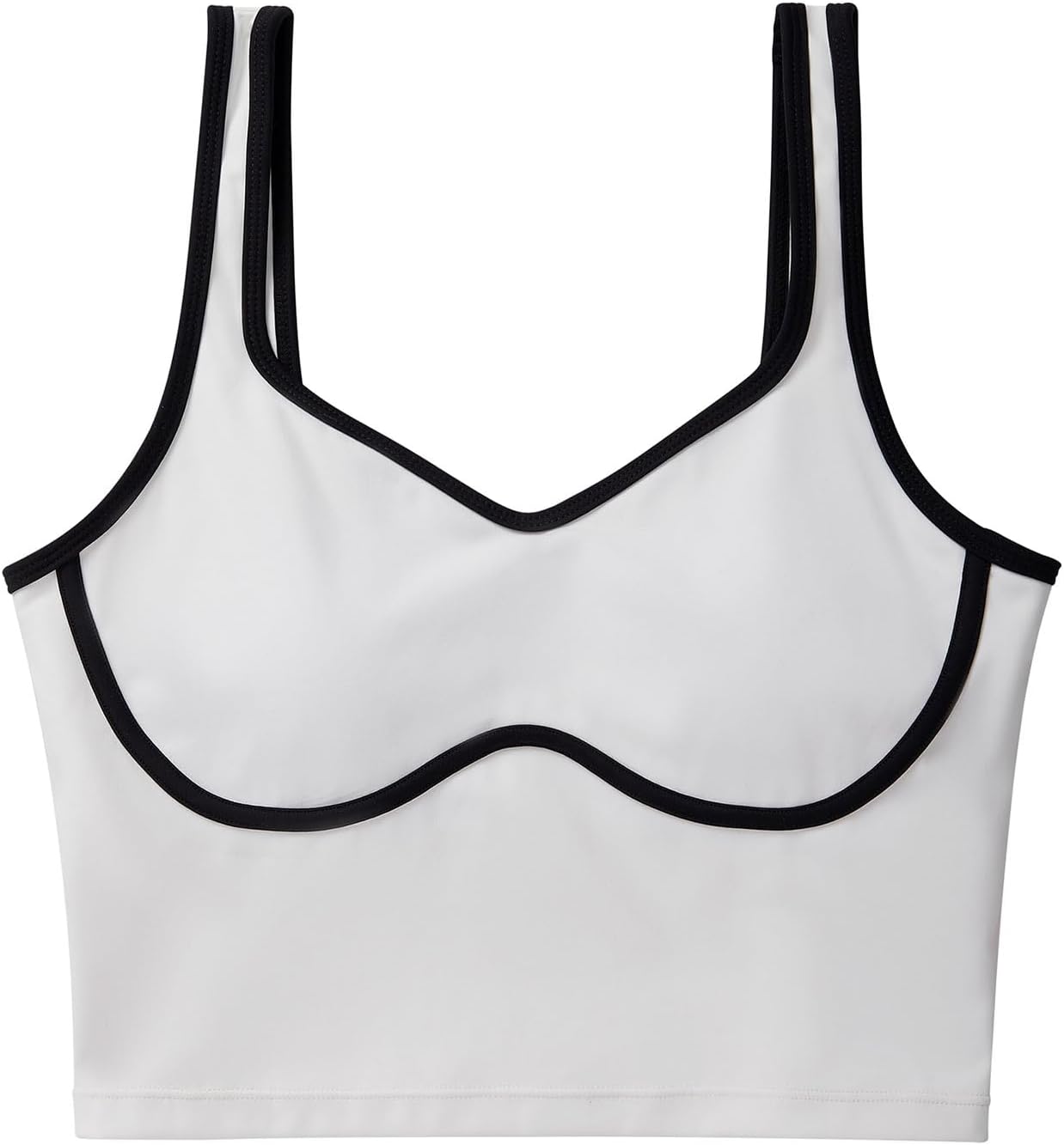SUUKSESS Sports Bra - Sweetheart Neckline Padded Workout Crop Top for Women | Comfortable Fit