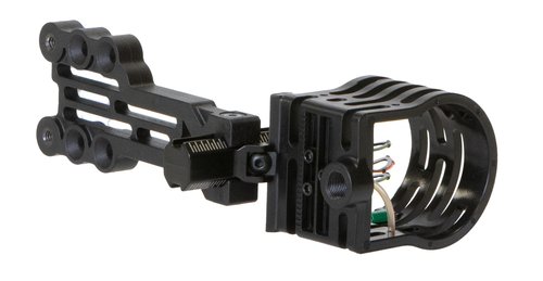 Trophy Ridge Gem 3-Pin Bow Sight – .019” Fiber Optic Pins for Low-Light Accuracy, Reversible Design for Left or Right-Handed Shooters, Removable Level, Yellow Hood Accent for Quick Target Acquisition