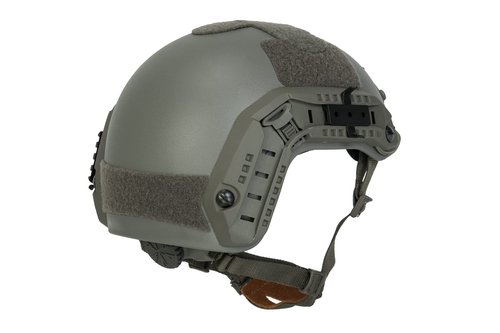 Lancer Tactical Medium - Large Industrial Durable ABS Plastic Constructed Maritime Helmet w/Adjustable 20mm Side Rail Adapter Padding Stickers NVG Shroud Bungee Retention Goggle Clip