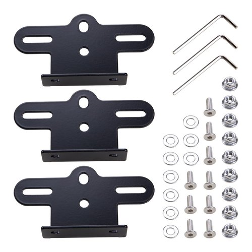 WSDMAVIS 3Pcs Aluminum Bicycle Reflector Bracket with M8x4 Screws & Washers for Bike Rear Rack Reflector Mount Tail Light Clip for Cycling Enthusiasts Enhances Safety