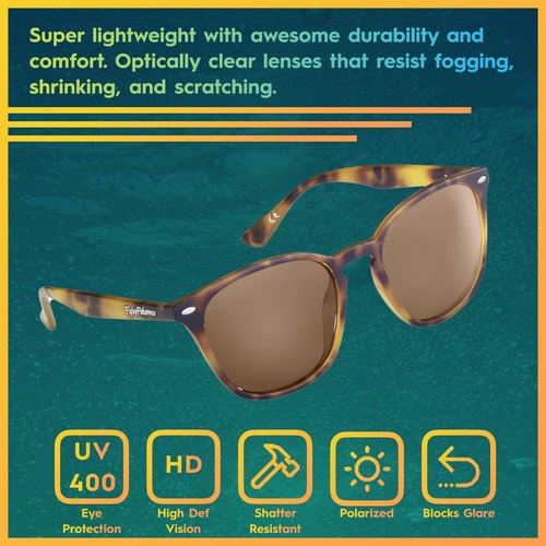 Flying Fisherman Muriel Polarized Sunglasses for Men, Women, Fishing, Boating, Outdoor Sports, 100% UV Protection