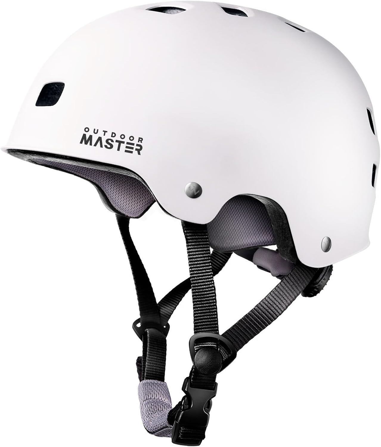 OutdoorMaster Skateboard Cycling Helmet - Multi-Sport Ventilation with Two Removable Liners | For Kids, Youth & Adults